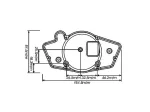 Multifunktions-Tachometer Koso RX1N GP Style schwarz-blau