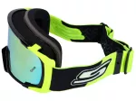 MX-Brille S-Line Scrub schwarz / fluo-gelb - Iridium grün
