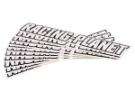 Aufkleber RACING PLANET 15x2,6cm weiß