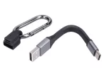 Ladekabel Schlüsselanhänger 10cm USB auf USB-C Stecker