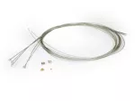 Zug-Set universal innen BGM Original Vespa, Lambretta 2x Ø=1,9mm x 2100mm (Nippel Birnentyp, verwendet als Kupplungszug / Bremszug vorne), 2x Ø=1,6mm x 2100mm (Nippel Ø=5,5mm x 7mm, verwendet als Schaltzug), 1x Ø=1,2mm x 2500mm (Nippel Ø=5,5mm x 7mm,