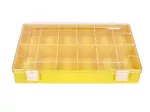Sortierkasten Hünersdorff, Classic (225x335x55mm) 12 Fächer, gelb, Polystyol