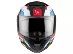 Helm MT Atom 2 SV Klapphelm weiß/blau/rot matt Größe L (59-60cm)