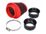 Luftfilter Malossi Red Filter E18 Racing 42 / 50 / 60mm gerade rot-schwarz für Dellorto PHBH, Mikuni, Keihin Vergaser