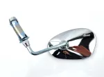 Spiegel bumm Chrom Links Planes Glas Gerade Stange für Hercules, Miele, DKW, NSU, Zündapp, Kreidler, Puch