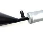 Auspuff Schwarz Silber für Simson Schwalbe KR 51, S 50, S 51, S 70, SR 50, SR 80, Moped, Mokick, KKR