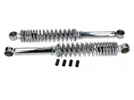 Stoßdämpfer Satz Chrom 360mm 5-fach einstellbar 10mm Buchsen für Kreidler, Zündapp, Hercules, Puch