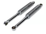 Stoßdämpfer Satz Chrom 360mm 5-fach einstellbar 10mm Buchsen für Kreidler, Zündapp, Hercules, Puch