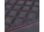 Sitzbankbezug Schmitt Raute gesteppt, schwarz / rot für Simson S50, S51, S70