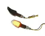 Blinker Set M10 LED schwarz Sidewinder Klarglas