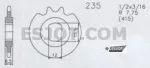 Kettensatz Esjot 1 Satz (3-teilig) Ritzel Z15, Kettenrad Z50 für Hercules Prima GT, Hercules Prima GX