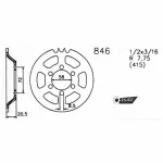 Kettensatz Esjot 114 Glieder Ritzel Z11, Kettenrad Z47 für Zündapp, CS 25