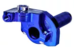 Kurzhubgasgriff blau CNC für 22mm Lenker für Mofa, Moped