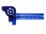 Kurzhubgasgriff blau CNC für 22mm Lenker für Mofa, Moped