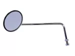 Spiegel mit Halter rund links Edelstahl für Piaggio, Vespa PX Roller