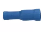 Kabelschuhe weiblich Rundstecker Kunststoff blau - 100 Stück