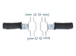 Fußrasten Satz schwarz für Peugeot 103, Hercules Prima 1, M, MF, MP, Zündapp 442, 444