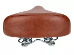 Sitz / Sattel 22mm, gefedert, braun/ chrom mit Nieten