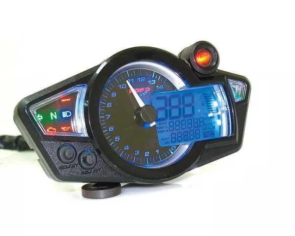 Multifunktions-Tachometer Koso RX1N GP Style schwarz-blau