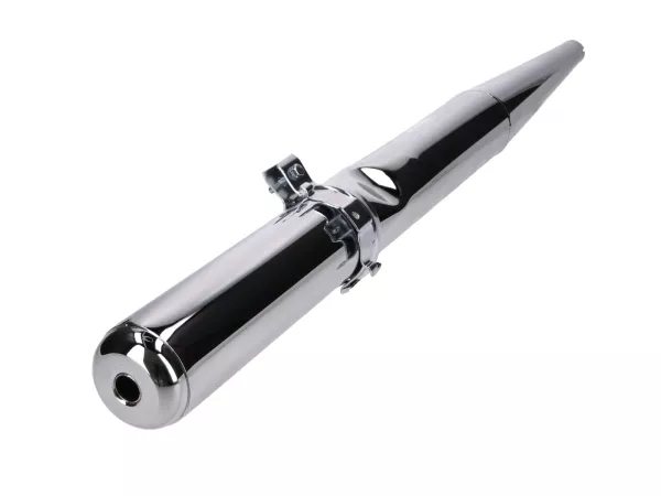 Auspuff Chrom 28mm mit Gegenkonus für Simson S51 Enduro, S70 Enduro