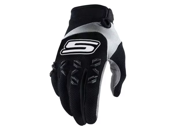 Handschuhe MX S-Line homologiert, schwarz / weiß - Größe L