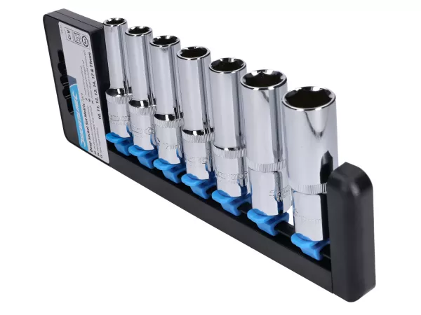 Steckschlüssel Satz lang 7-teilig metrisch 1/2 Zoll 10-19mm