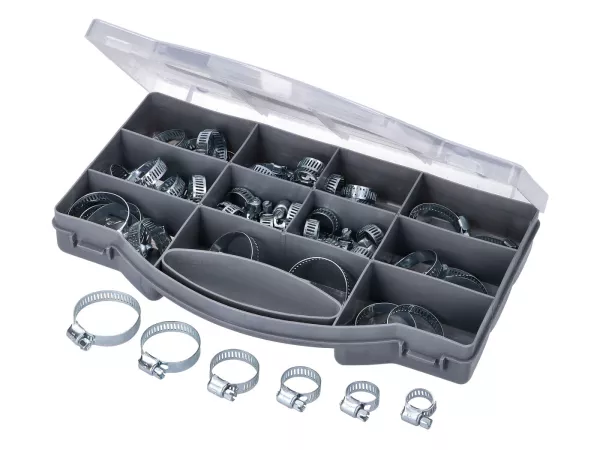 Schlauchschellen Sortimentskasten 10-25mm 60-teilig