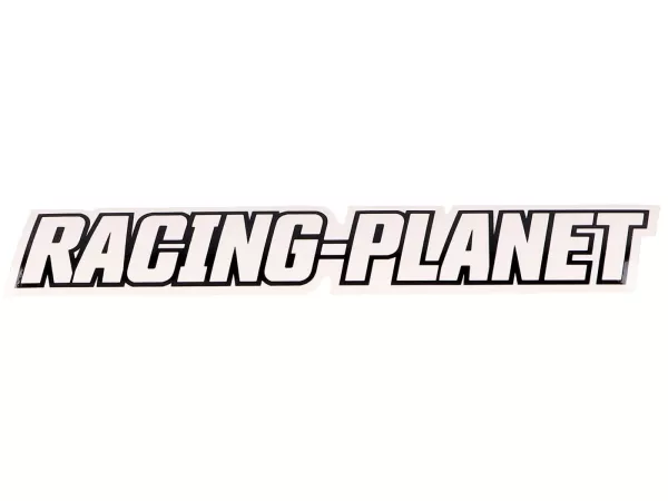 Aufkleber RACING PLANET 15x2,6cm weiß