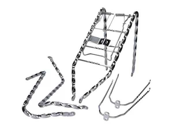 Gepäckträger Sturzbügel Schutzblech Halter Anbauteile Set gedreht für Puch Maxi N