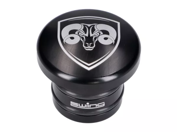 Tankdeckel 66Heroes Aluminium schwarz, rund, Metall-Tank für Piaggio Ciao, Bravo