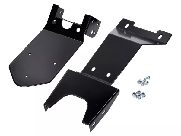 Kennzeichenhalter mit Spritzschutz schwarz beschichtet für Rieju MRT 50 2005-2020