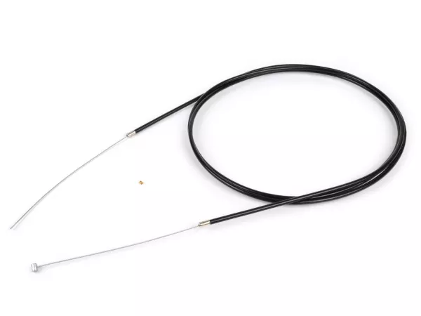 Zug universal BGM Original Ø=1.2mm x 2500mm, Hülle= 2200mm, Nippel Ø=5.5mm x 7.5mm, Innenhülle PE, geflochtener Zug, schwarz verwendet als Gaszug