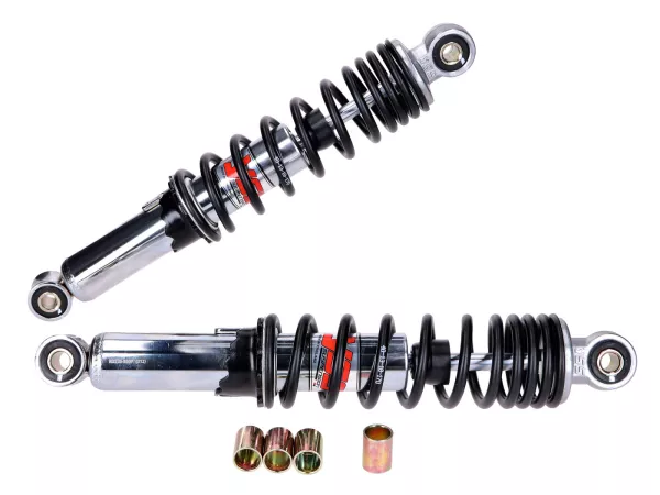 Stoßdämpfer Satz YSS schwarz chrom 300mm für Puch Maxi, Tomos,Honda CY 50 80 XL 50 S