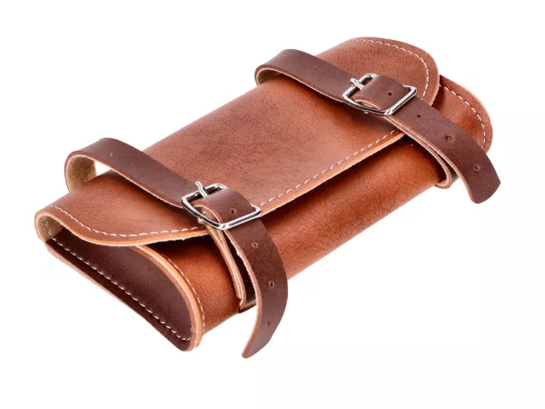 Werkzeugtasche, Satteltasche braun für Piaggio, Vespa Ciao, Si, Bravo, Boxer, Gr