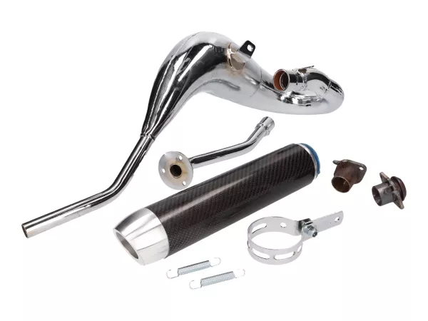 Auspuff Turbo Kit Bufanda Carreras 80 für Derbi Senda (00-), Aprilia RX/SX, Gilera RCR/SMT, Zulu