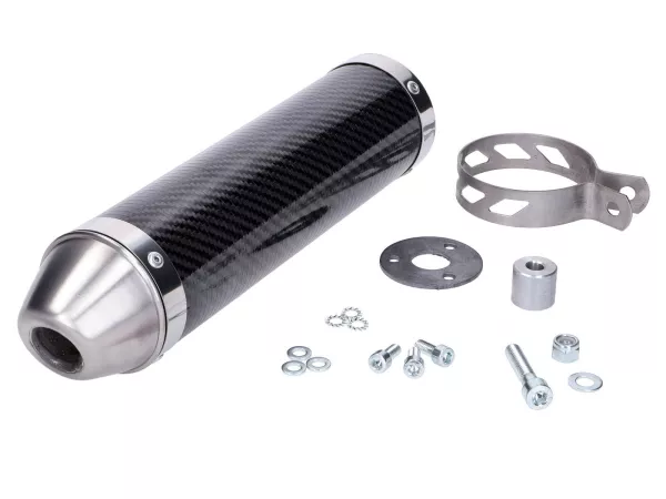 Endschalldämpfer Giannelli Carbon für Aprilia RX, SX 50 06-15, Derbi Senda 50 RX, SM X-Race, X-Treme 09-15