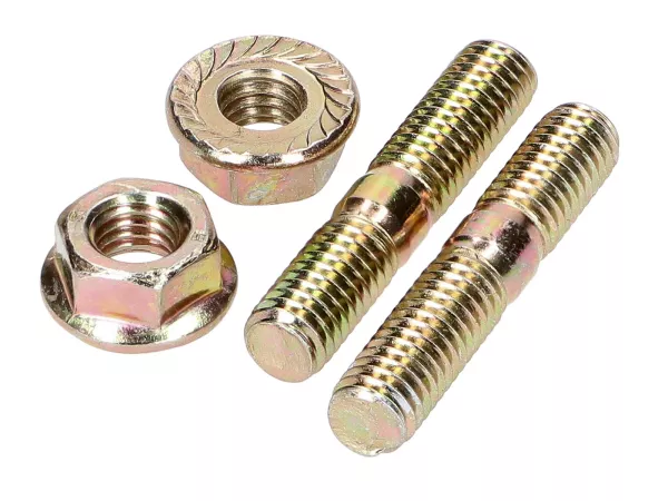 Auspuff Stehbolzen Set inkl. Muttern - M6x32mm
