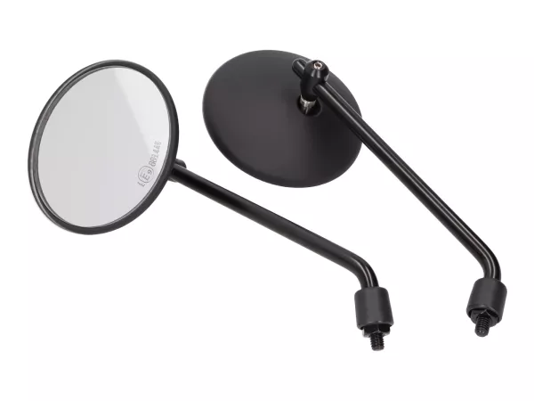 Spiegel Set M8 schwarz rund Aluminium 220mm
