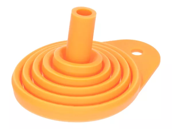 Trichter Silikon, faltbar, orange