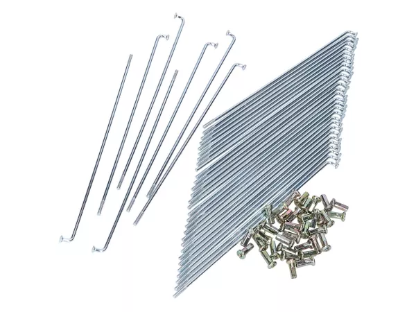 Speichen Satz 2,9x190 17 Zoll 36 Stück mit Nippel für Puch, Sachs, Kreidler, Zündapp Mofa