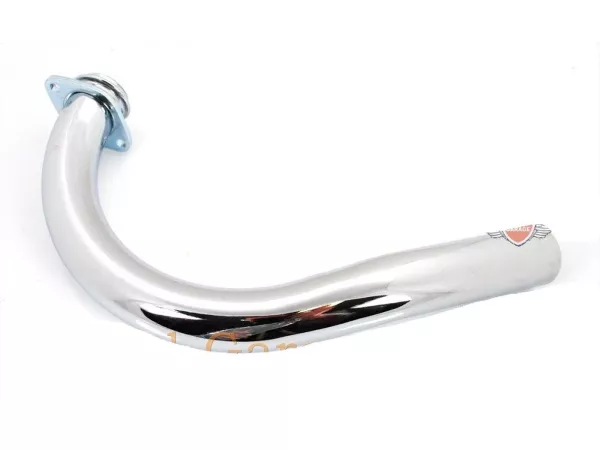 Auspuffkrümmer 32mm Flansch 50mm Chrom für Hercules K 50 Ultra, Prima GT, GX, KTM, DKW