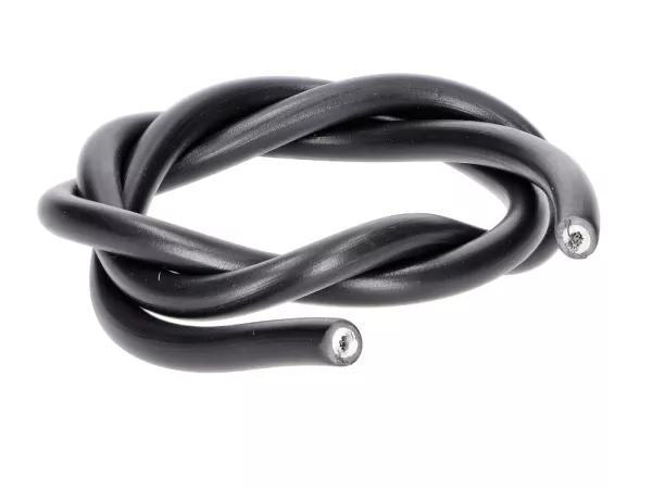 Zündkabel Schwarz 50 cm 5mm für Zündapp Bergsteiger M 50, Mofa 25, Automatic Mofa, ZA, ZB, ZD 10, 20, TS, ZR CS, CX, Hai, GTS, C, KS Combinette, Hercules MX 1, Prima, M, MK, K, HR 219, 220, Kreidler Florett, Flory, MF, Puch Maxi, Monza, X, MS, VS, DS,