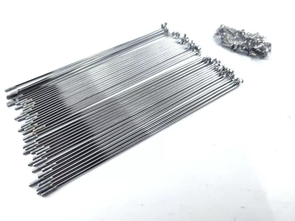 Speichen Satz 36 Stück 180 mm 2,6 mm Durchmesser Einbaudurchmesser ca. 5mm Aussendurchmesser ca. 8mm für Hercules K 50 SE, Hercules K 50 RE, Hercules K 50 RL, Hercules K 50 SX, Hercules K 50 RX