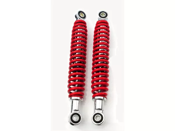 Federbein Satz Länge 285mm Befestigungsbuchsen 10mm Farbe rot für Yamaha FS 1 Mokick