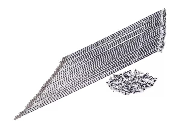 Speichen WWS Kleeblatt Chrom 212mm 211mm mit Nippel 36 Stück für Hercules 221 MFHT