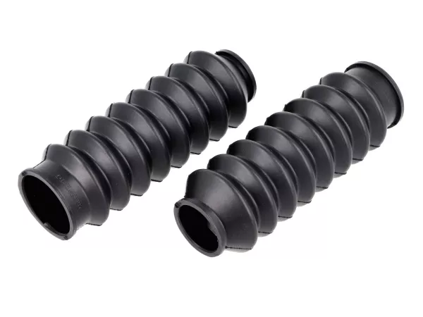 Faltenbalg Satz (2 Stück) Telegabel Drilastic Gummi Schwarz 30/23mm 112mm für Hercules, Zündapp, KTM, DKW, Rixe, Sachs