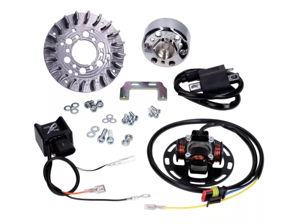 Zündung 60W 71mm Polrad 15x11mm Konus für Zündapp Bergsteiger M 25, 50, C 50 Super, Sport, Super Combinette 429, 433, Sport 3 Gang