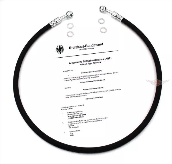 Gummi Bremsleitung 835mm für Zündapp GTS KS 50 80 mit ABE