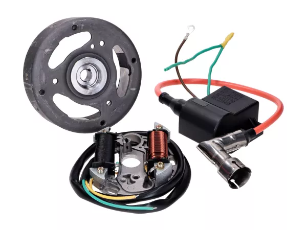 Zündung 12 Volt kontaktlos linksdrehend 35 Watt CDI 12/15mm 116,5mm 90mm für Kreidler Florett, Flory, Mofa, Moped, Mokick