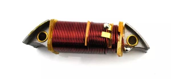 Lichtspule Goebel 53mm Befestigungsabstand 6 Volt 17 Watt Befestigungsabstand ca. 53mm Anker Breit ca. 73mm Schuhbreite ca. 23mm für Zündapp, Kreidler, Hercules, Miele, DKW, Rixe, Sachs, Ilo